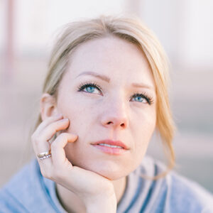 woman thinking about decision to make 