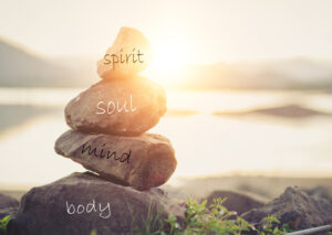 Zen stones-spirit, mind, soul, body
