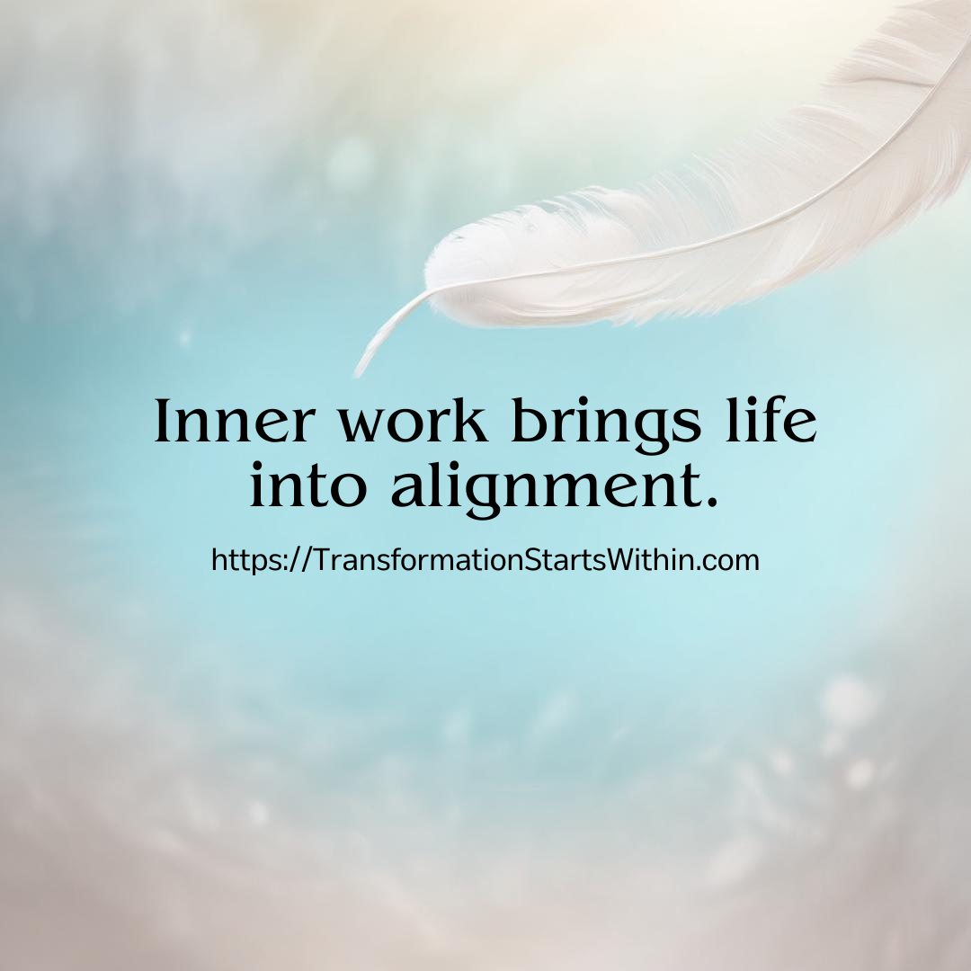 A feather floating in the air with reference to inner work